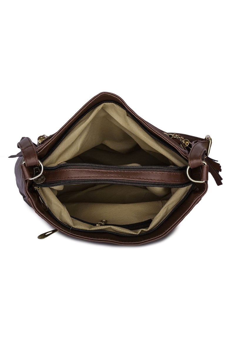 GLOSSY Girls' Sling Bag . (uf777088_Brown) - Image 3