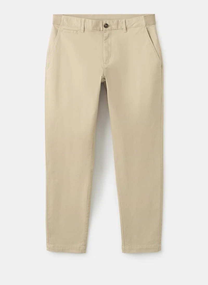 Mango Man  Prato cropped tapered chino trousers for Men | Best Price UAE