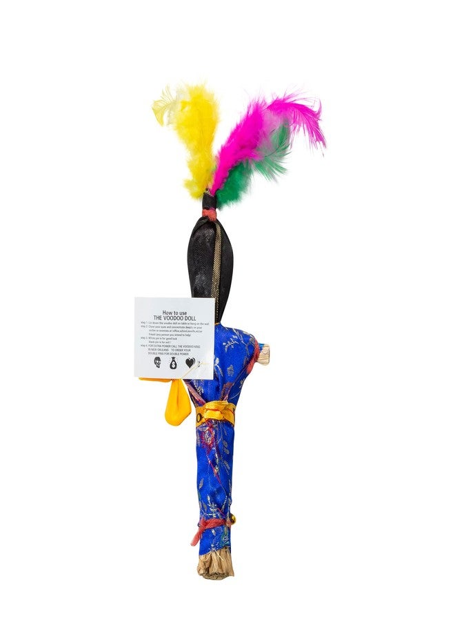 Artisan Owl New Orleans Novelty Voodoo Doll Souvenir with White and Black Pins (Blue) - Image 3