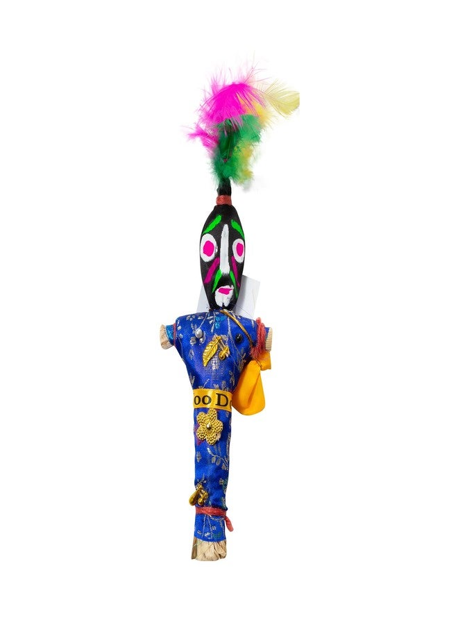 Artisan Owl New Orleans Novelty Voodoo Doll Souvenir with White and Black Pins (Blue) - Image 2