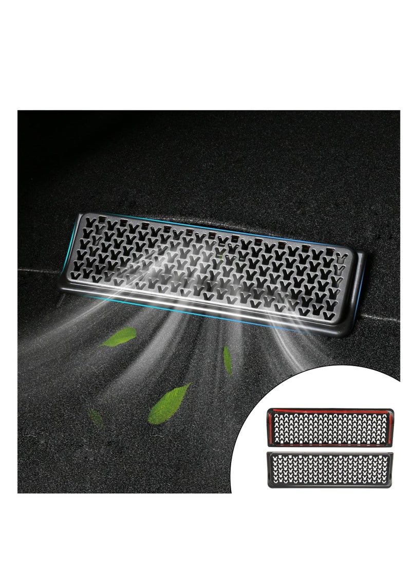 SYOSI Backseat Air Vent Cover for Tesla Model Y, 2 Pack Rear Seat Air Flow Vent Grille Protection Air Condition Outlet Interior Accessories - Image 1