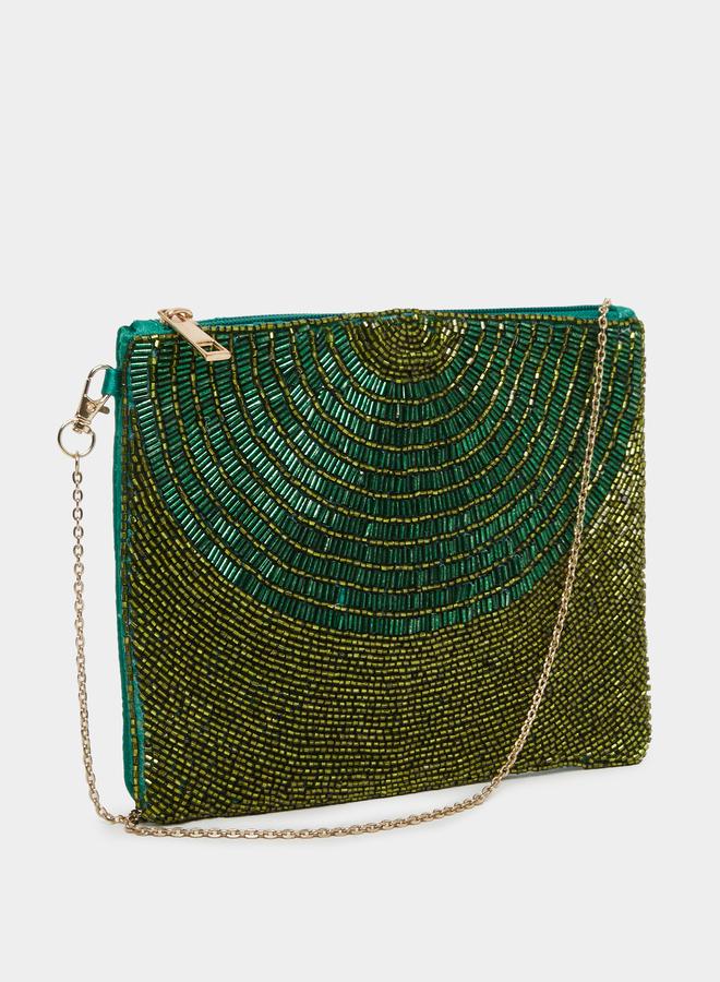 Styli Embellished Beaded Clutch - Image 1