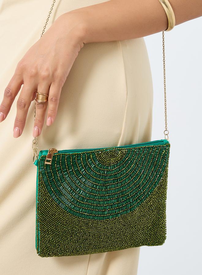 Styli Embellished Beaded Clutch - Image 3