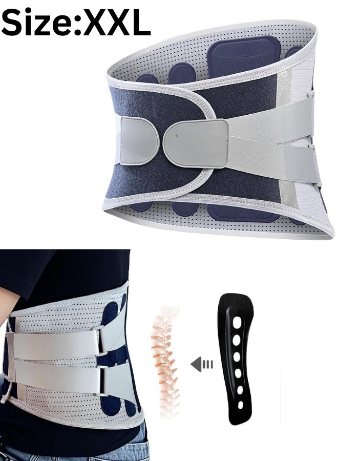 حزام دعم أسفل الظهر - تصميم مريح لتخفيف الألم - دعم الانزلاق الغضروفي وعرق النسا - مقاس كبير جدًا - Image 1