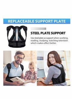 Y&D Posture Corrector for Men Women, Back Brace with Replaceable Support Plate, Breathable and Adjustable Providing Pain Relief from Back, Neck & Shoulder  - Image 4