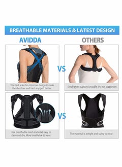 Y&D Posture Corrector for Men Women, Back Brace with Replaceable Support Plate, Breathable and Adjustable Providing Pain Relief from Back, Neck & Shoulder  - Image 5