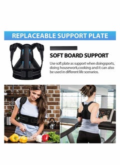 Y&D Posture Corrector for Men Women, Back Brace with Replaceable Support Plate, Breathable and Adjustable Providing Pain Relief from Back, Neck & Shoulder  - Image 3