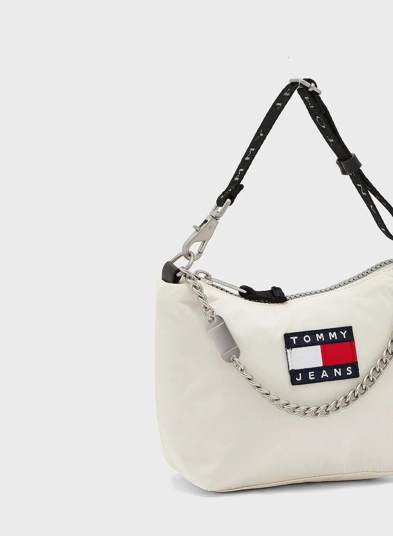 TOMMY JEANS Monogram Chain Detailed Satchel