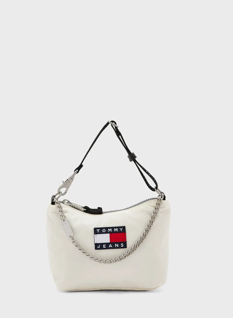 TOMMY JEANS Monogram Chain Detailed Satchel