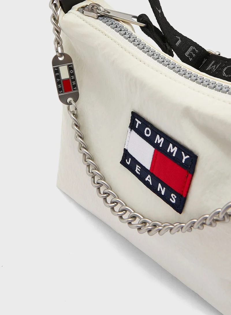 TOMMY JEANS Monogram Chain Detailed Satchel