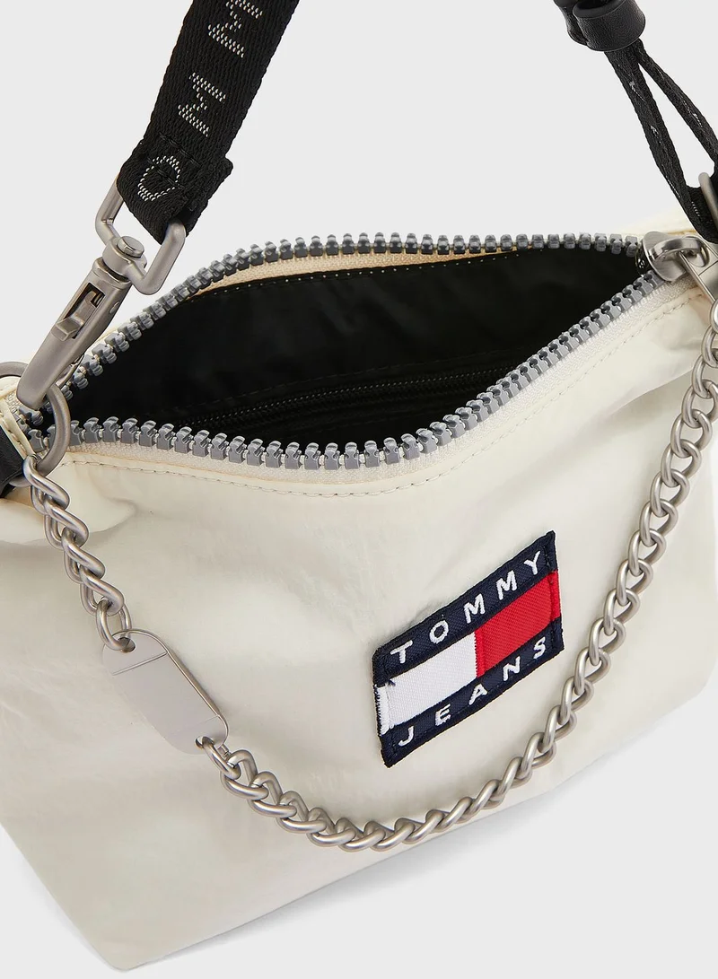TOMMY JEANS Monogram Chain Detailed Satchel