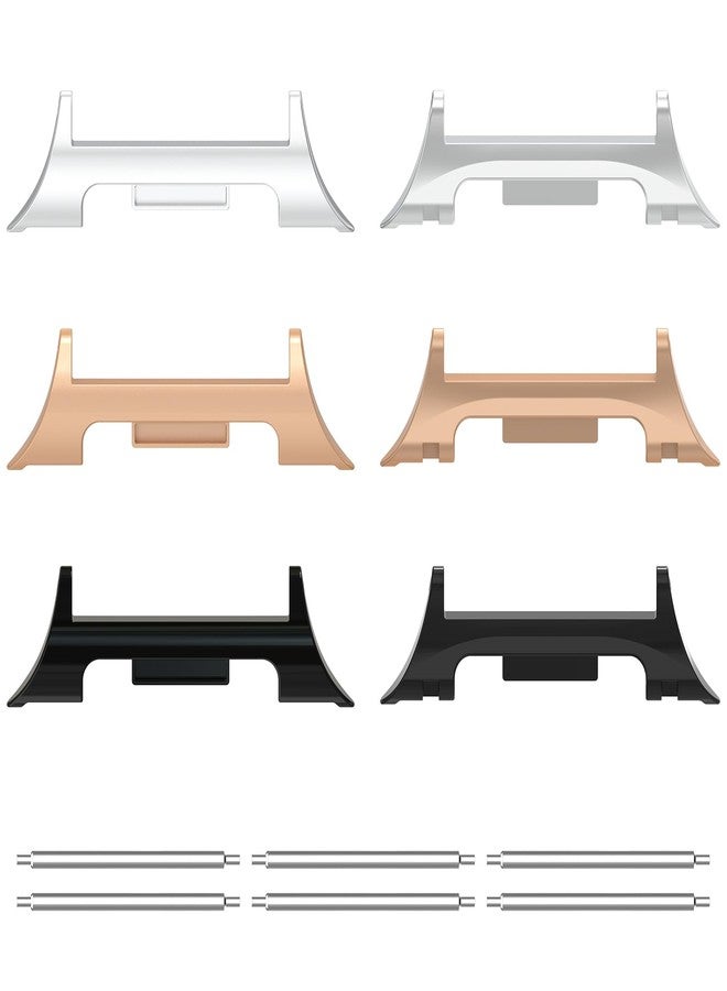 Simpeak موصلات حزام الساعة Simpeak 20 مم متوافقة مع ساعة سامسونج جالاكسي 8 40 مم 44 مم / ساعة 8 كلاسيك 46 مم، محول حزام 20 مم من الفولاذ المقاوم للصدأ متوافق مع ساعة جالاكسي 8، أسود / فضي / ذهبي - Image 1