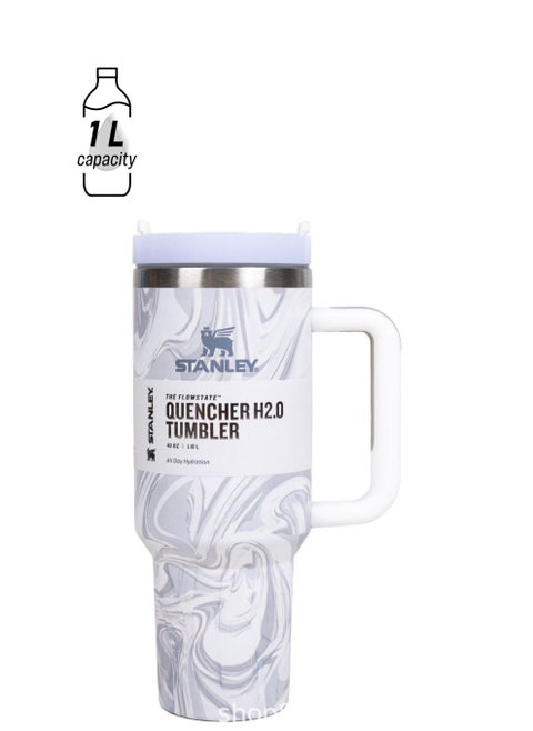 Stainless Steel Vacuum Insulated Tumbler with Lid and Straw for Water, Iced Tea or Coffee, Smoothie More 40oz