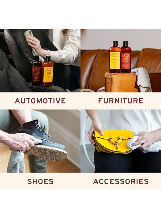 Leather Honey Leather Cleaner: Non-Toxic Leather Care Made in the USA Since 1968. Deep Cleans Leather, Faux & Vinyl - Couches, Car Seats, Purses, Tack, Shoes & Bags. Safe Any Colors & White Leather  - Image 2