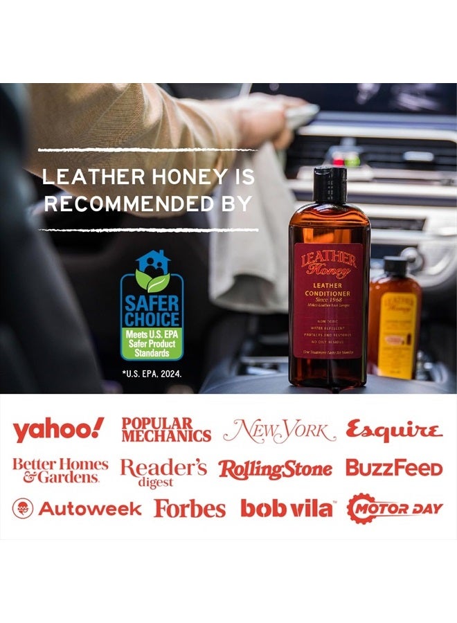 Leather Honey Leather Cleaner: Non-Toxic Leather Care Made in the USA Since 1968. Deep Cleans Leather, Faux & Vinyl - Couches, Car Seats, Purses, Tack, Shoes & Bags. Safe Any Colors & White Leather  - Image 5