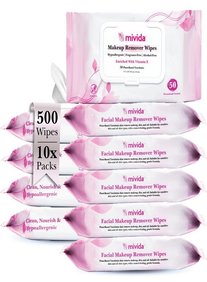 ميڤيدا مناديل ميفيدا ٥٠٠ منديل، ١٠ عبوات × ٥٠ منديل | مناديل مضادة للحساسية لإزالة المكياج، غنية بفيتامين هـ | مناديل تنظيف الوجه للبشرة الحساسة، مختبرة من قبل أطباء الجلدية، خالية من الكحول والعطور - Image 1