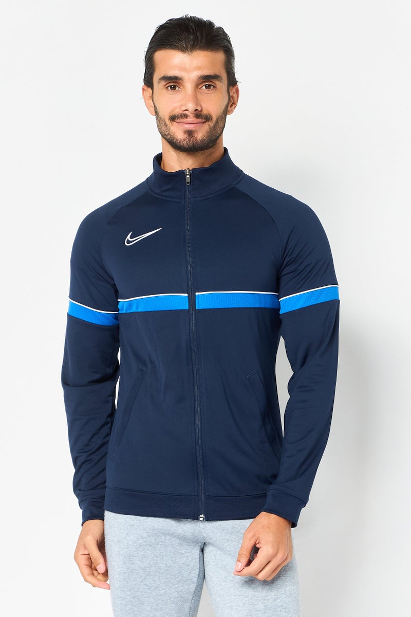 Nike Men Dri Fit Embroidered Logo Training Jacket, Dark Navy - Image 1