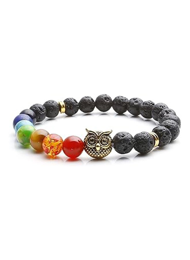Top Plaza 7 Chakra Stone Bead Bracelet Reiki Healing Yoga Meditation Anxiety Stretch Bracelets Owl Gifts for Women Men, Stone,  - Image 1