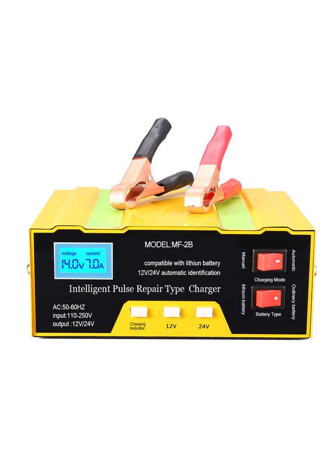 12V/24V Battery Charger Intelligent Pulse Repair Type Charger with Digital Display for Car Cell Motorcycle Battery AU Plug