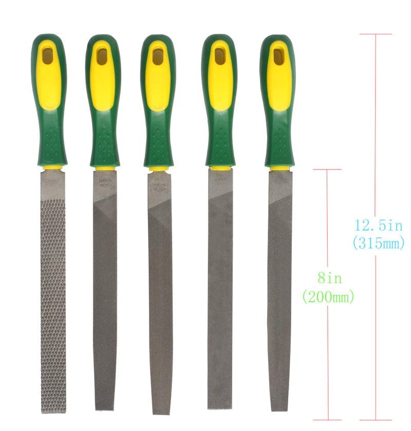 ASNOMY Heavy Duty 8â€œ Steel File and Rasp Set with Rubber Handlesï¼ŒHigh Carbon Steel Rasp & Flat Metal File for Wood, Metal, Steel, Plastic - Image 3