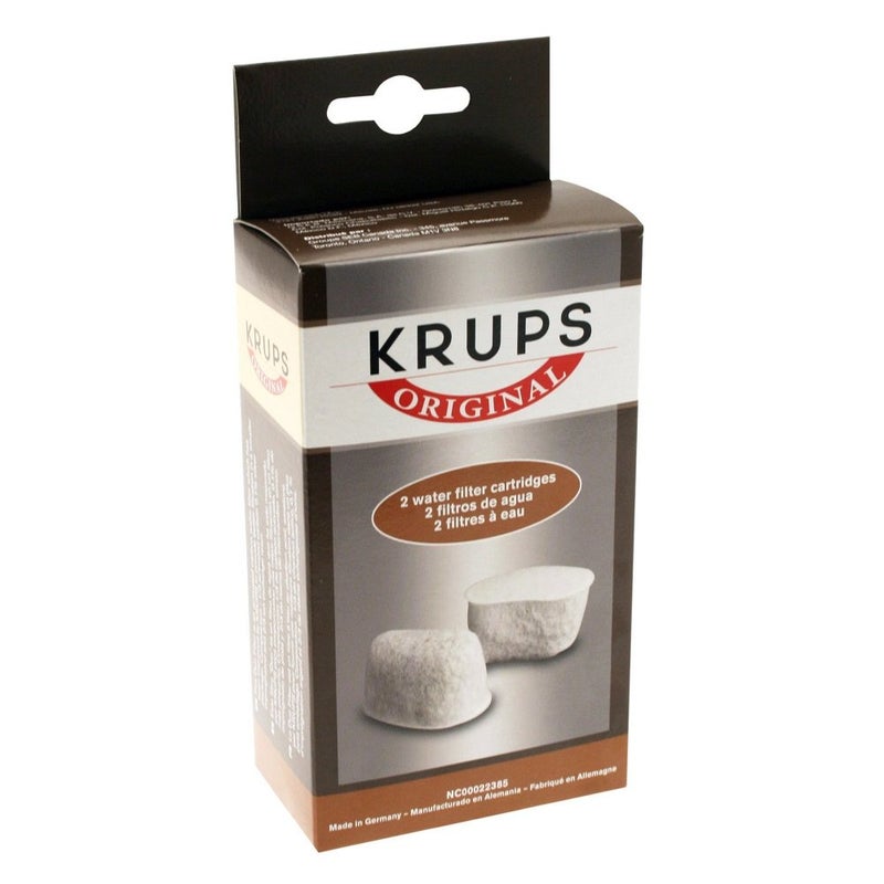KRUPS F47200 Duo Filters Water Filtration System Coffee Makers Compatible with FMFFME 629619 180176 466 and 467 2Pack White