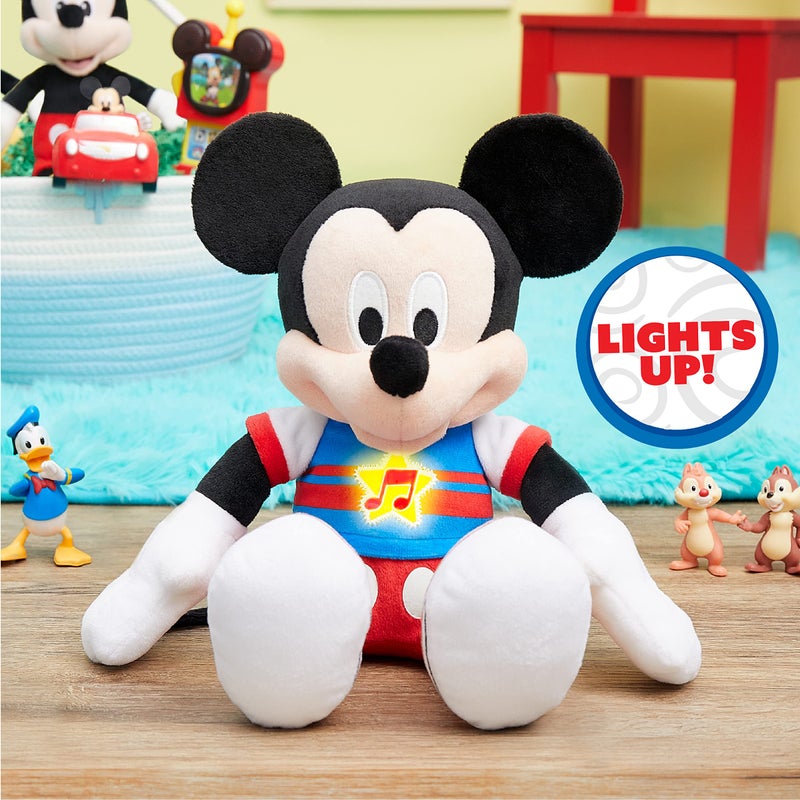 Just Play Disney Junior Mickey Mouse Funhouse Singing Fun Mickey Mouse 13 Inch Lights and Sounds Feature Plushie, Sings The Wiggle Giggle Song, Kids Toys for Ages 3 Up by Just Play - Image 5