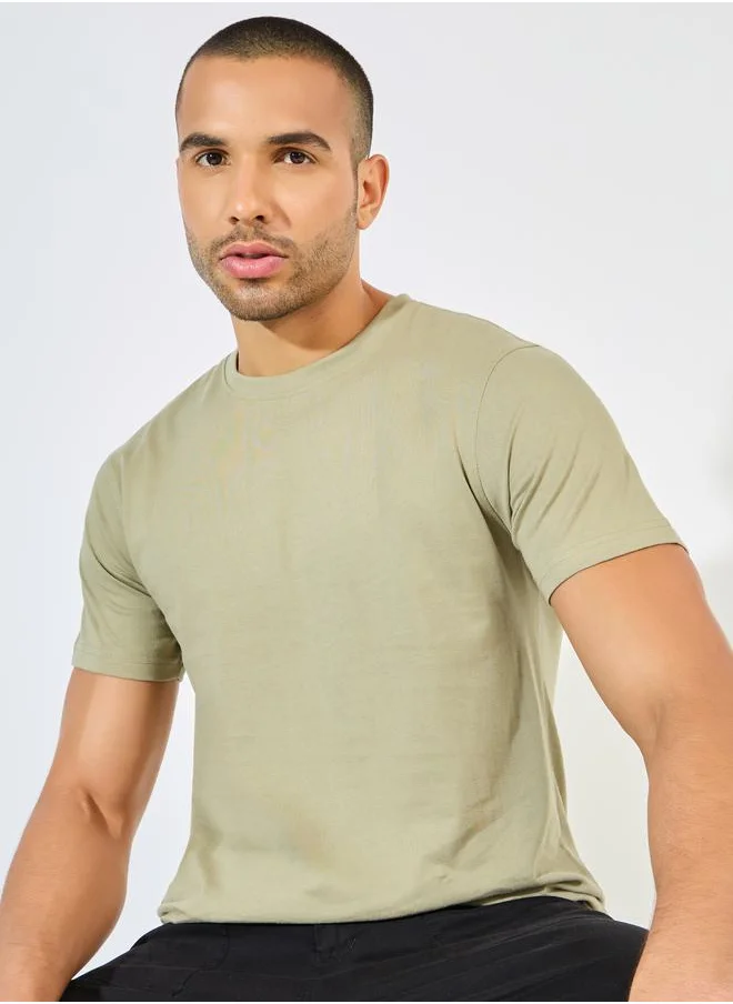 Styli Pure Cotton Compact Jersey Regular T-Shirt