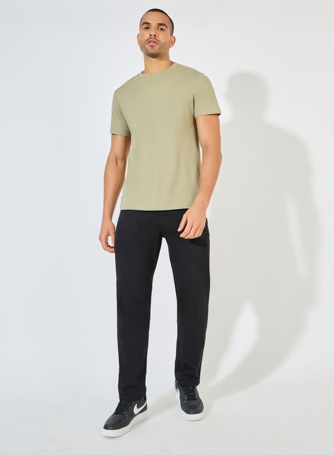 ستايلي تيشيرت جيرسيه بقصة عادية واكمام قصيرة - Image 2