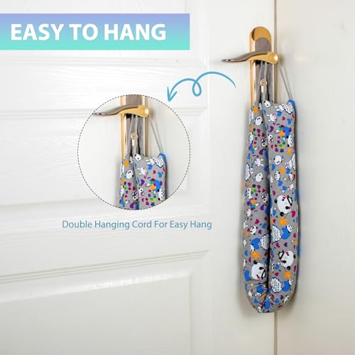 SANFERGE Weighted Door Draft Stopper, 2 Pack 36 Inch Under Door Blocker, Bottom of Door Window Air Noise Light Gap Filler, Saving Energy Cartoon Print Canvas Cotton 2.5Lb - Image 4