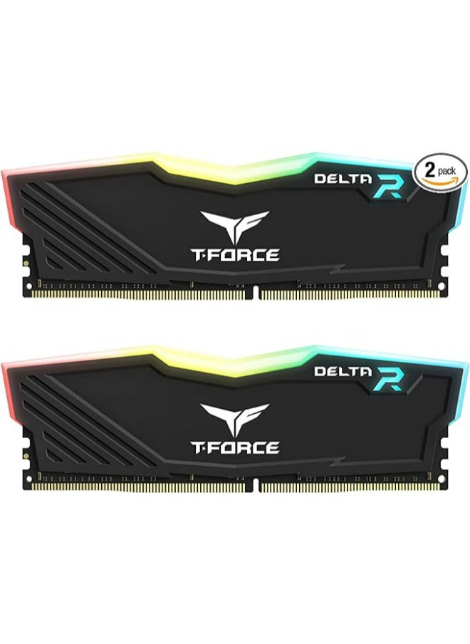 TeamGroup - TEAMGROUP Team T-Force Delta RGB DDR4 Gaming Memory, 2 x 16 GB, 3600 Mhz, 288 Pin DIMM - Image 1