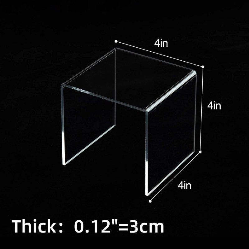 ihomecooker Acylic Riser Square Display Stand For Cupcakes, Arts and Crafts (Clear, 8P-4INCH) - Image 2