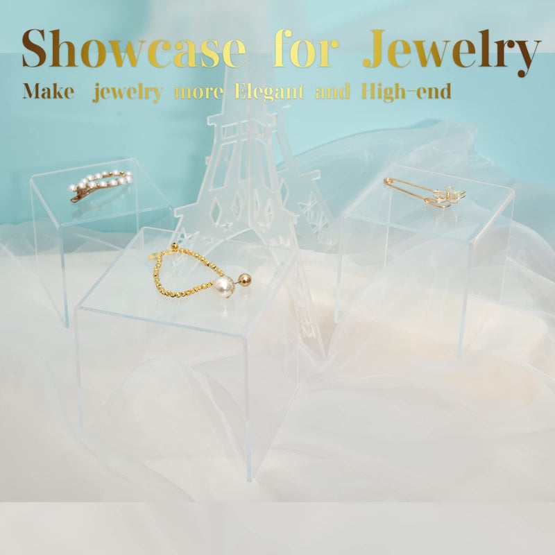 ihomecooker Acylic Riser Square Display Stand For Cupcakes, Arts and Crafts (Clear, 8P-4INCH) - Image 5