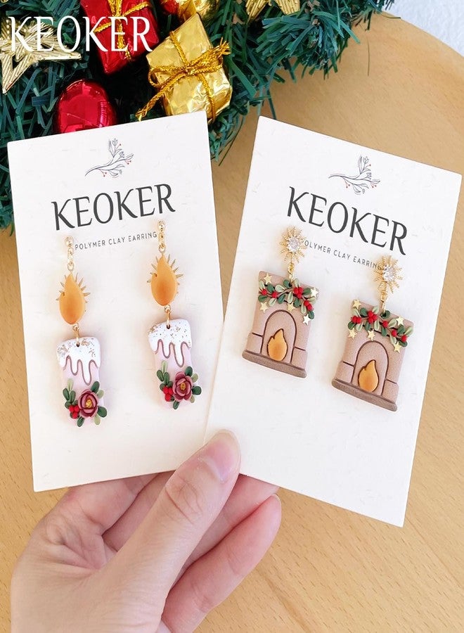 Keoker Christmas Clay Cutters, Christmas Clay Cutters for Polymer Clay Jewelry, 16 Shapes Polymer Clay Cutters Christmas, Polymer Clay Christmas Cutters, Christmas Tree Clay Cutter - Image 4