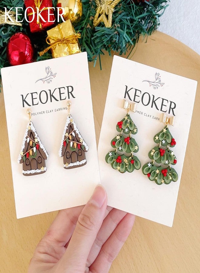 Keoker Christmas Clay Cutters, Christmas Clay Cutters for Polymer Clay Jewelry, 16 Shapes Polymer Clay Cutters Christmas, Polymer Clay Christmas Cutters, Christmas Tree Clay Cutter - Image 5