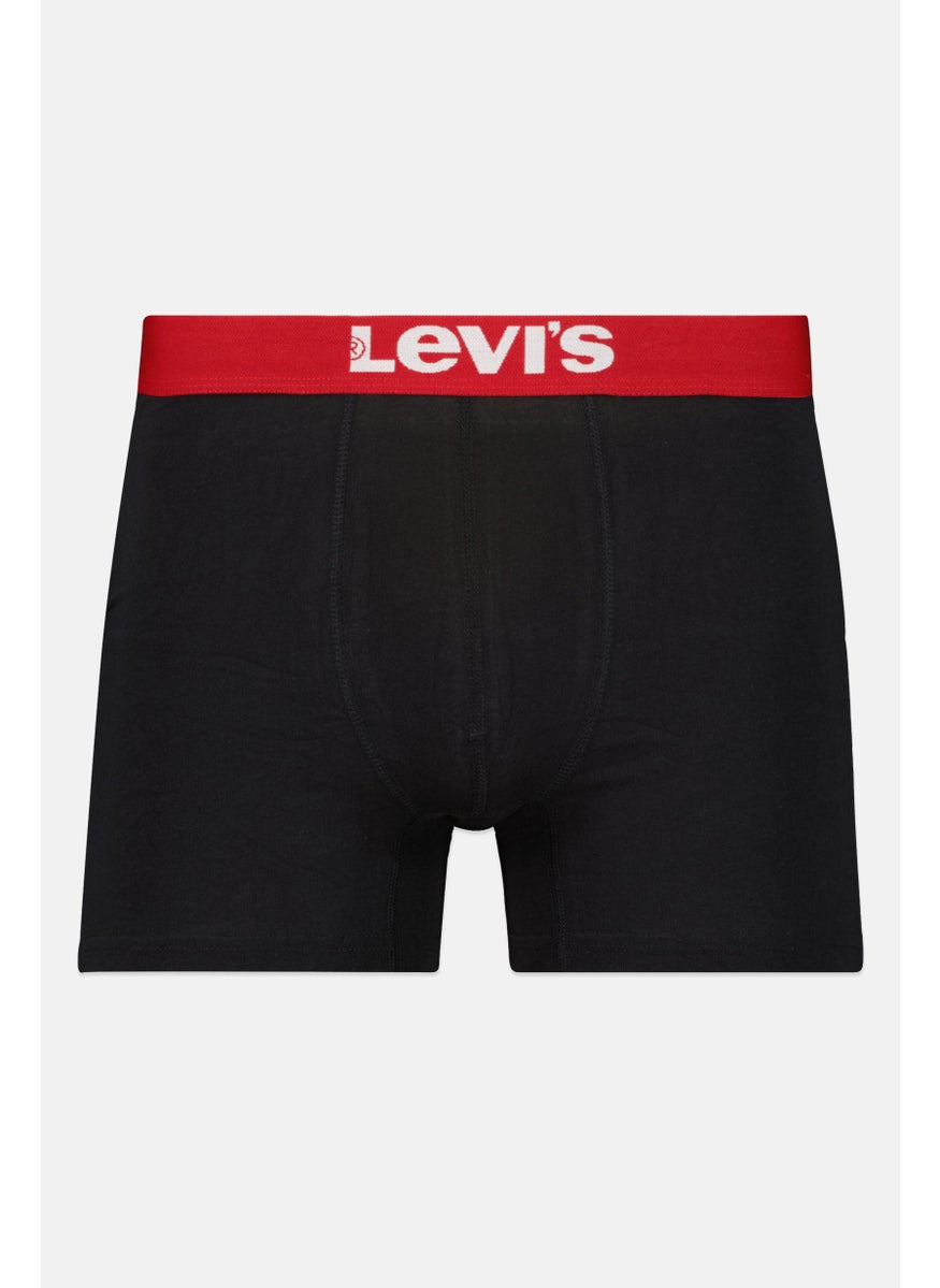 Levi's Men 4 Pcs Brand Logo Boxer Brief, Black  - Image 4