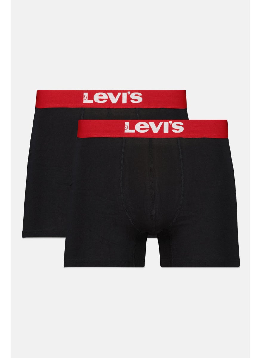 Levi's Men 4 Pcs Brand Logo Boxer Brief, Black  - Image 5