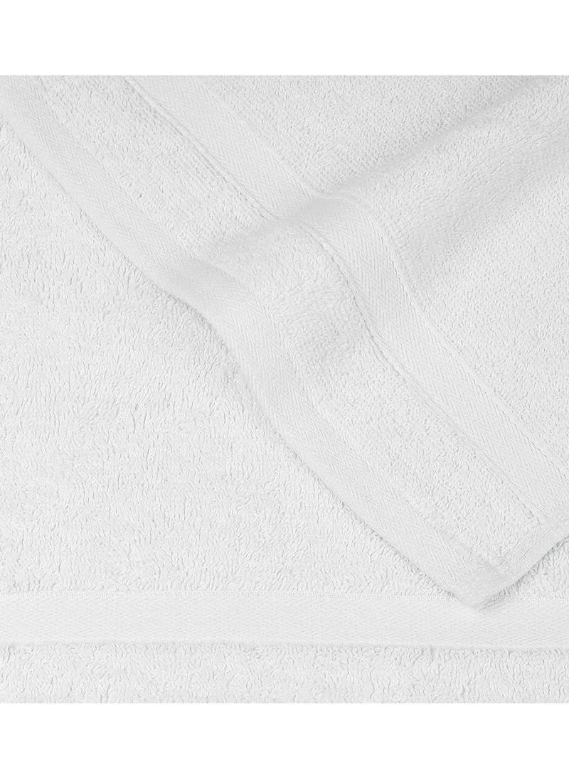 1 تشيس Set of 10 Zofty Bathroom Towel Set - 2 Bath Towels, 2 Hand Towels and 6 Washcloths - Hotel Quality and Spa Towels White 600GSM