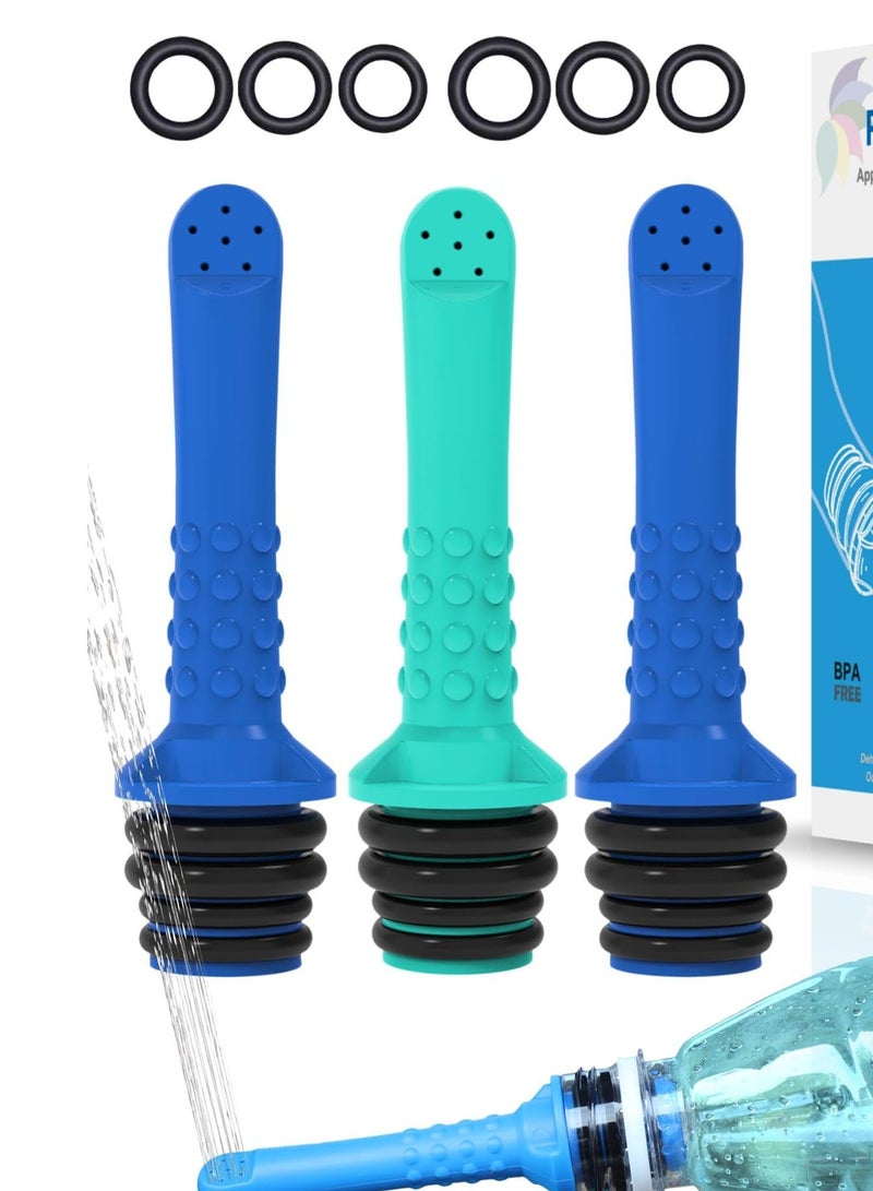 3PCS-Pack Portable Bidet Pipe for Toilet, Universal Travel Bidet Compatible with Your Plastic Bottle - Handheld Shattaf for Personal Hygiene, Cleaning, Washing, Outdoor, Camping, Driver, Postpartum  - Image 1