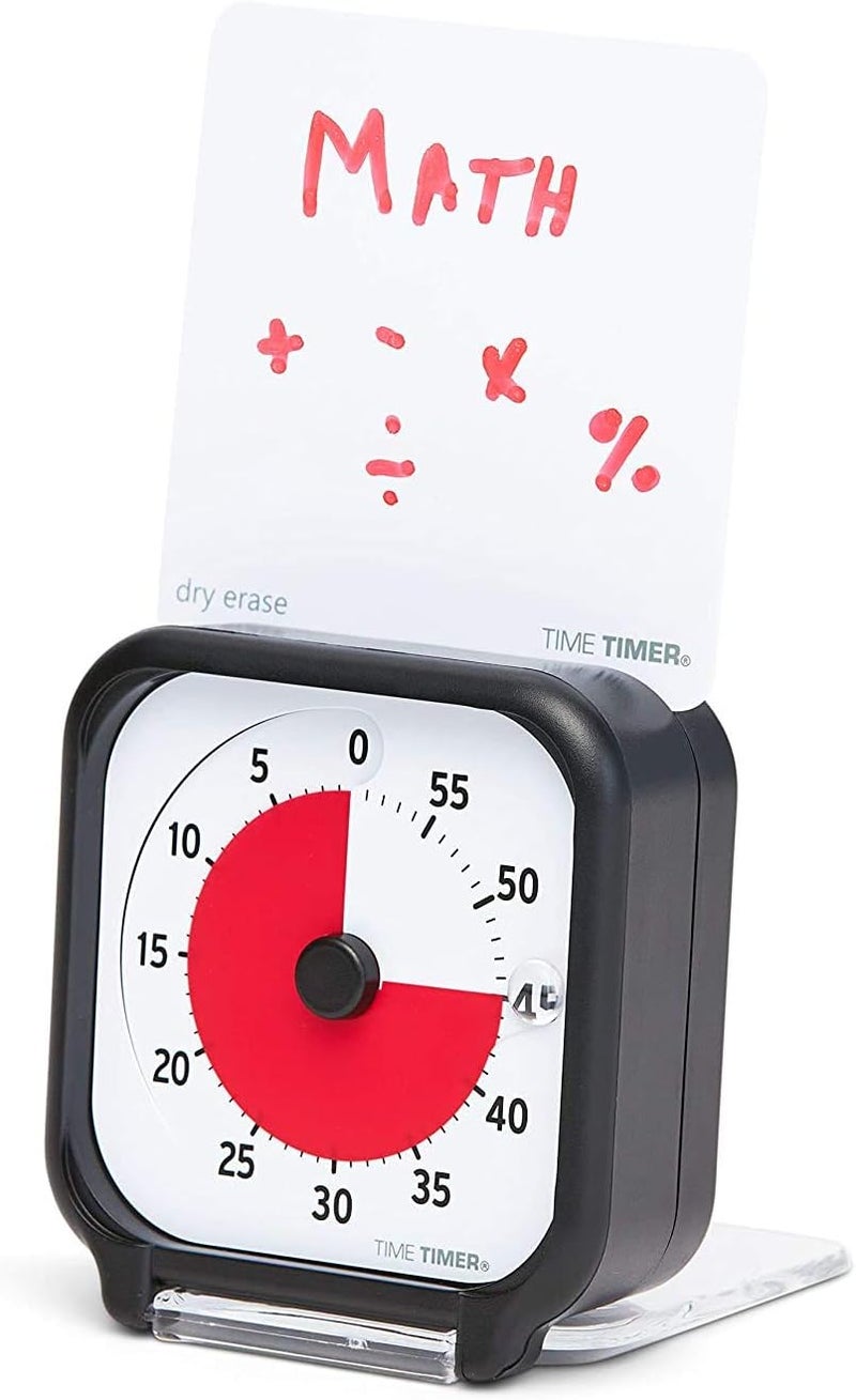 Time Timer 3 inch Visual Timer — 60 Minute Kids Desk Countdown Clock with Dry Erase Activity Card and Desktop App Access — for Kids Classroom, Homeschool Study Tool, Task Reminder, Home and Kitchen - Image 1