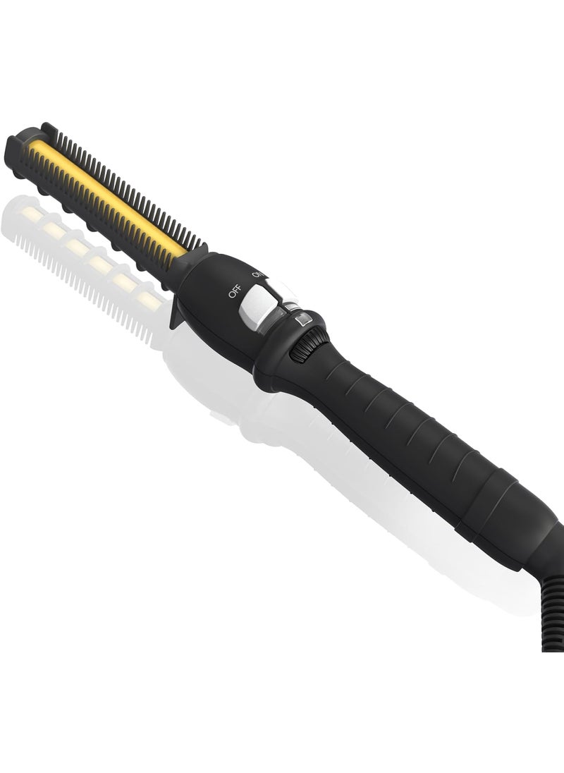 LURA Lura Professional RootEdge Straightener200500F Pressing Combs for Black HairElectric Hot Comb for Women Thick Hair 