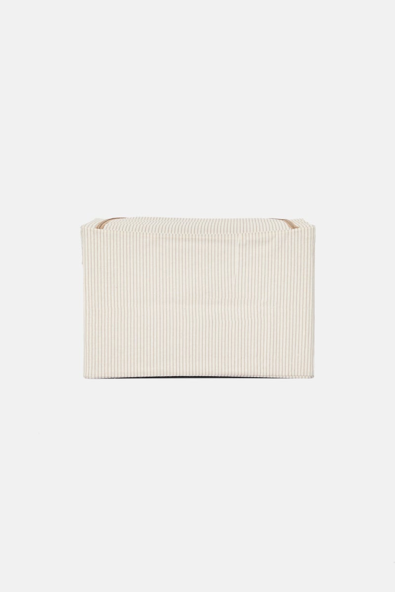Muy Mucho Striped Box With Window 42 x 32 x 30 cm, Beige  - Image 2