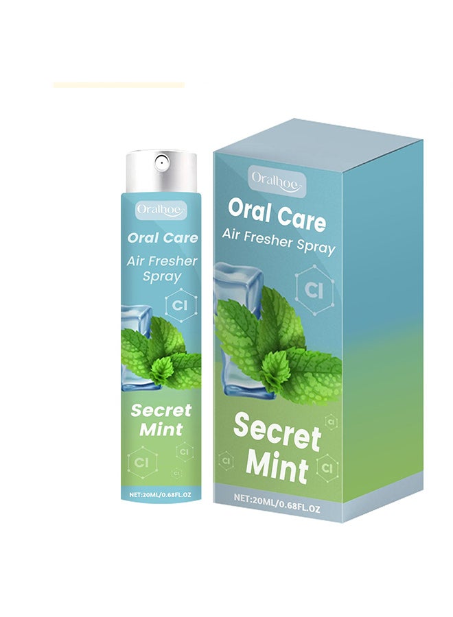 أورالحوي بخاخ معطر الفم بنكهة النعناع من ORALHOE غني بالماء، والجلوكونولاكتون، وفيتامين B1، ومستخلص أوراق النعناع، ​​والسوربيتول ومكونات أخرى. مناسب لإزالة بقع القهوة وتبييض الأسنان والحفاظ على صحتها. - Image 1