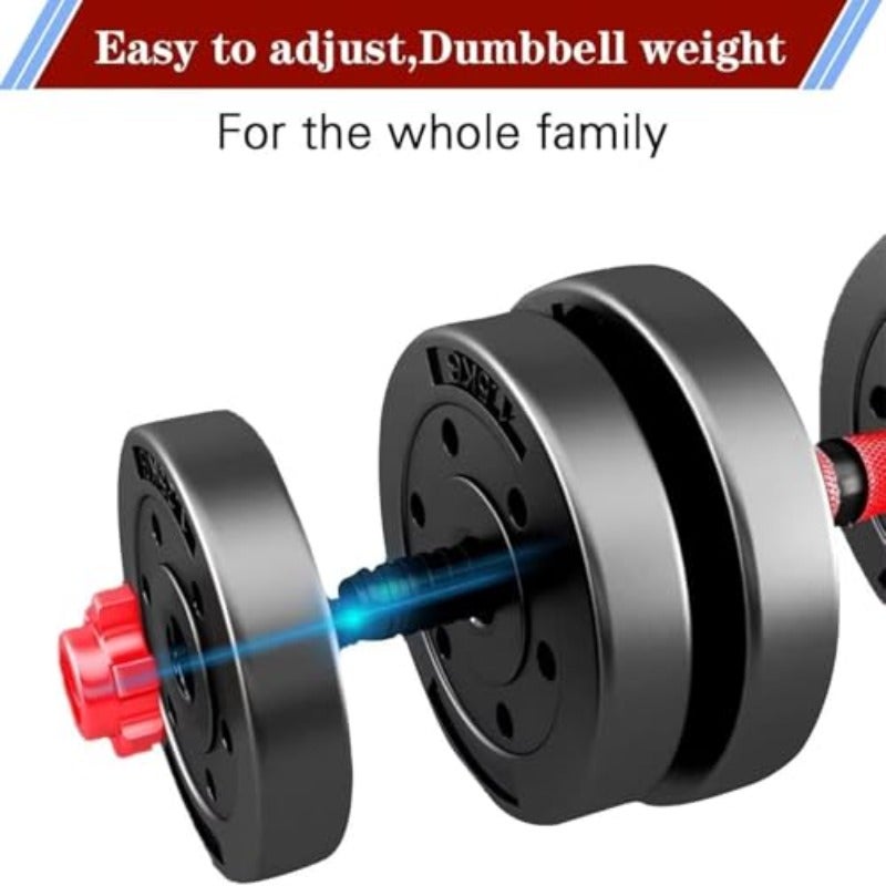 Adjustable Dumbbells10KG Adjustable Weights Dumbbell Barbell Set With Connecting Rod Free Weights Dumbbells Set Fitness Exercises for Home Gym Suitable Men Women Equipment 10 kg - Image 5