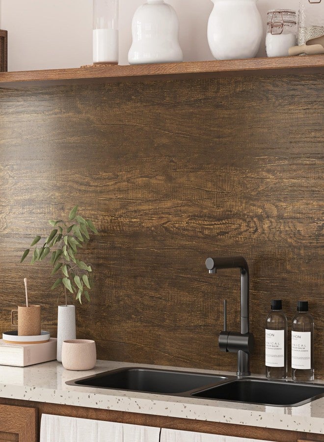 WESTICK Wood Contact Paper Peel and Stick Wallpaper Wood Vinyl Wrap Distressed Wood Grain Contact Paper for Countertops Waterproof Wood Wall Paper for Bedroom Kitchen Cabinet Shelf Liner 80x15.75 in - Image 5