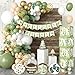 RainMeadow 258 PC Sage Green Baby Shower Decorations Gender Neutral Mint Balloons Garland and BABY Boxes Welcome Baby Banner Olive Green Baby Shower Decorations for Boy and Girl Woodland Safari Jungle - Image 3