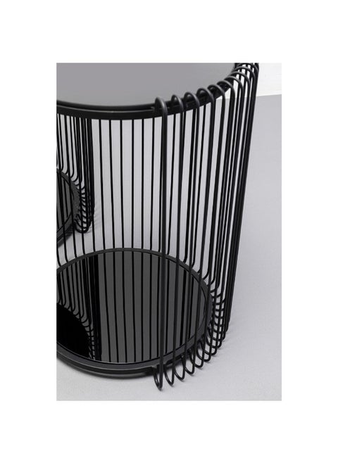Side Table Wire Double Black (Set Of Two)
