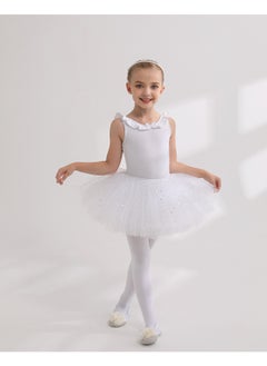 Loquat Ballet Dance Tutu Dress For Girls White  - Image 1