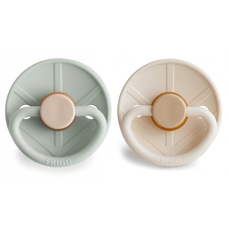 FRIGG Little Viking Natural Rubber Baby Pacifier 2-Pack | Made in Denmark | BPA-Free (Sage/Cream, 6-18 Months) - Image 2