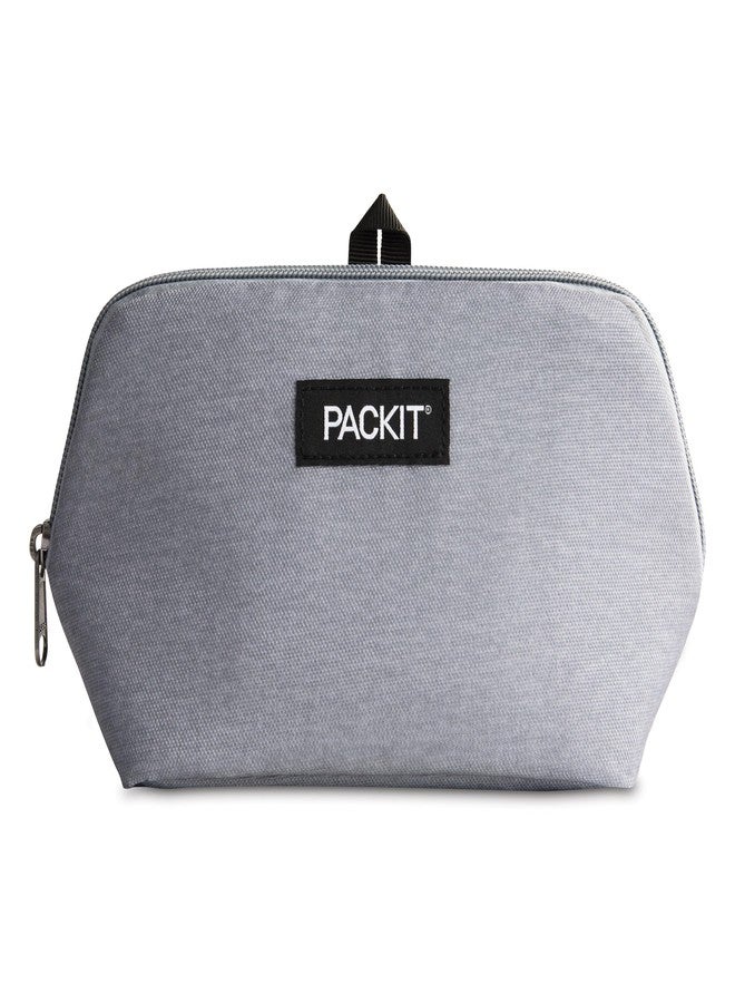 PackIt® Freezable Snack Bag, Gray Fog, Built with ECOFREEZE® Technology, Foldable, Reusable, Zip Closure, Designed For Keeping Snakcs Fresh On the Go, and Adults of all Ages - Image 1