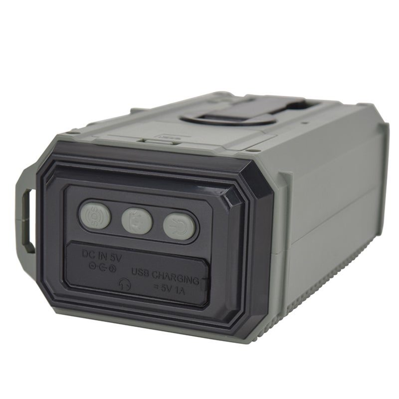 Portable All-Band Radio: Ash Black 10000mAh Multi-functional Emergency Radio - One-Touch SOS Alarm Solar Hand Crank Type-C Charging Long-lasting Power for Emergency Preparedness Disaster Prevention Ou - Image 2
